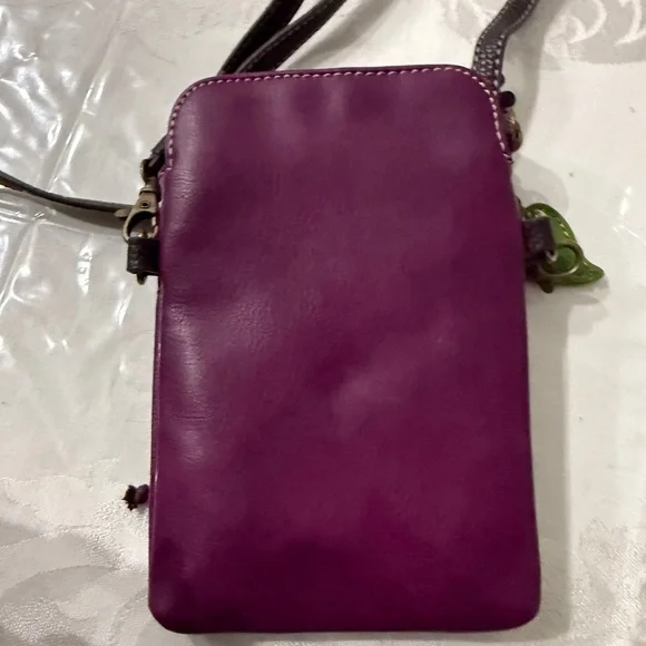 Chala Purple and Pink Elephant Crossbody Phone Bag - Picture 5 of 8